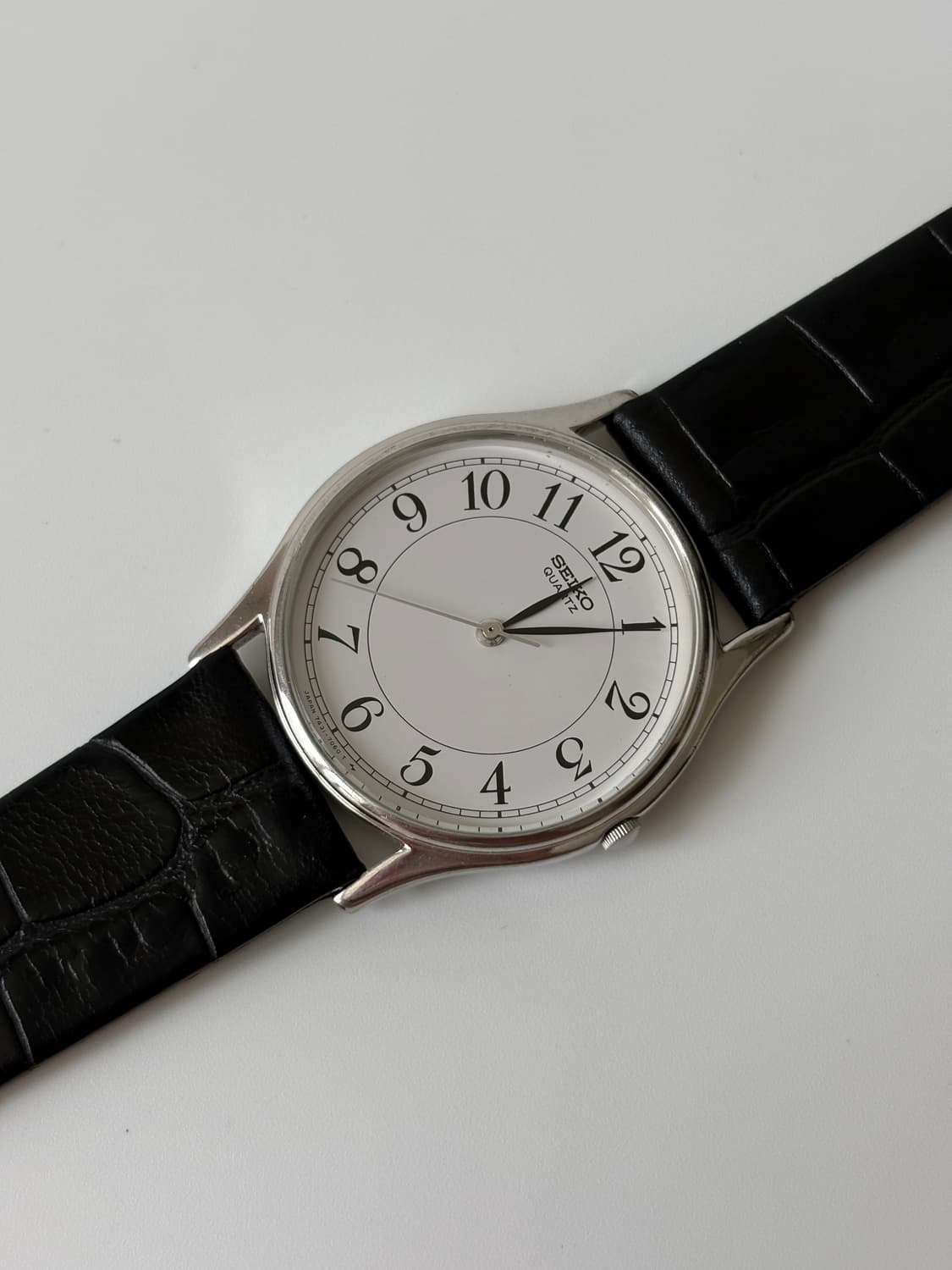 세이코 1980년대 아라빅 인덱스 실버 쿼츠 남성  상품이미지2