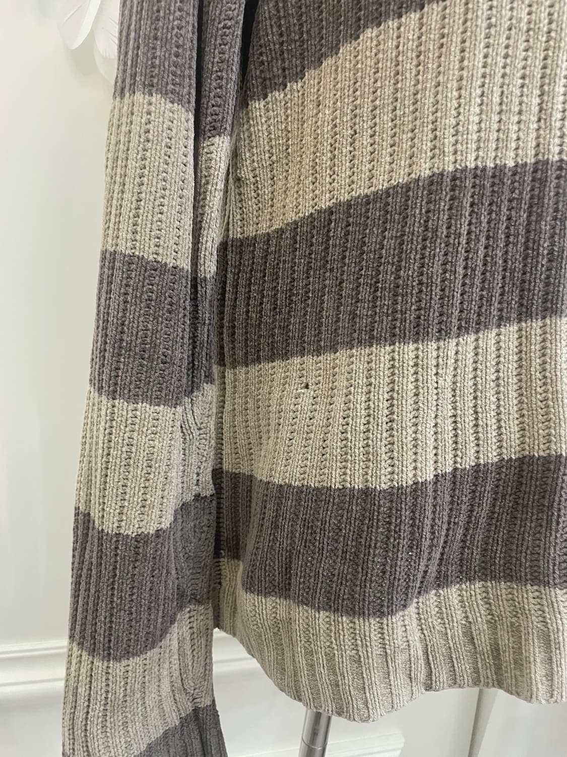 brown charcoal y2k stripe loose sweater 상품이미지9