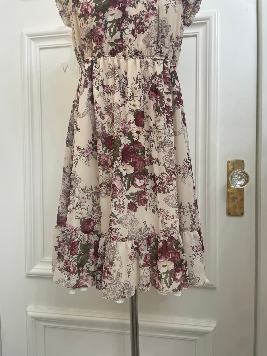LEST ROSE beige flower lace point opc 상품이미지9
