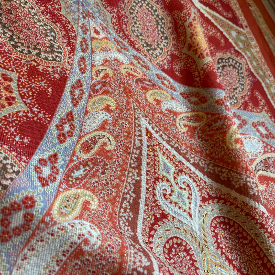 닥스(DAKS) 페이즐리 울 실크 혼방 스카프 머플러 상품이미지3