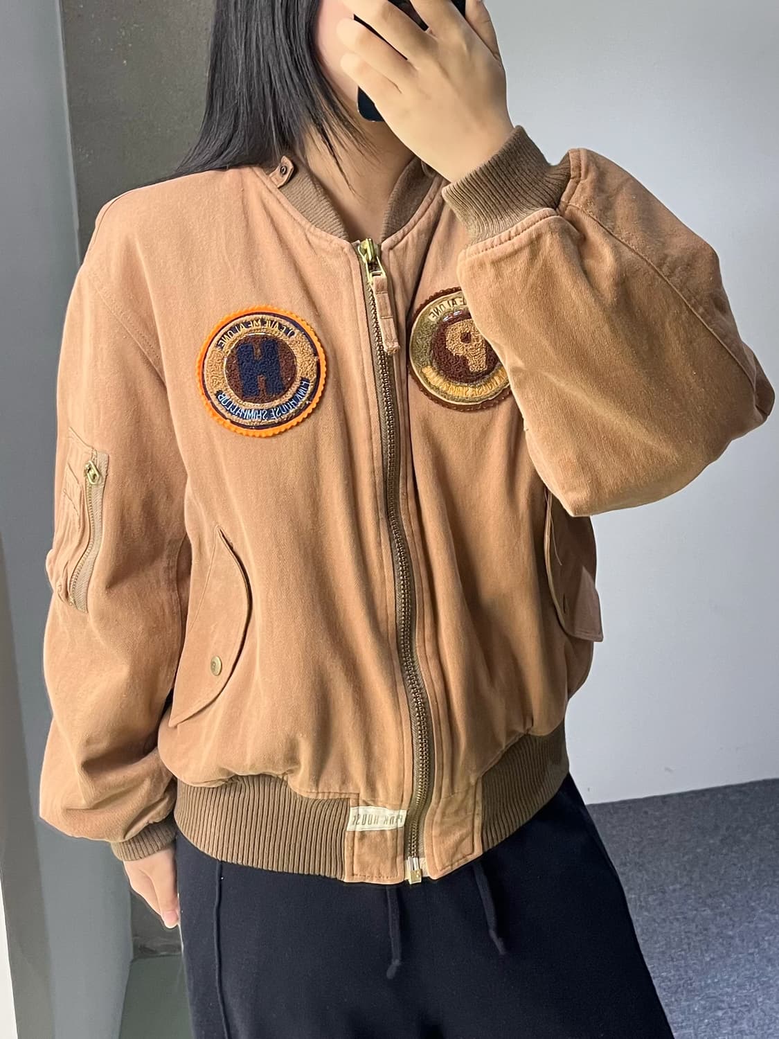 핑크하우스 플로럴 퀼티드 라인 봄버 자켓 상품이미지2