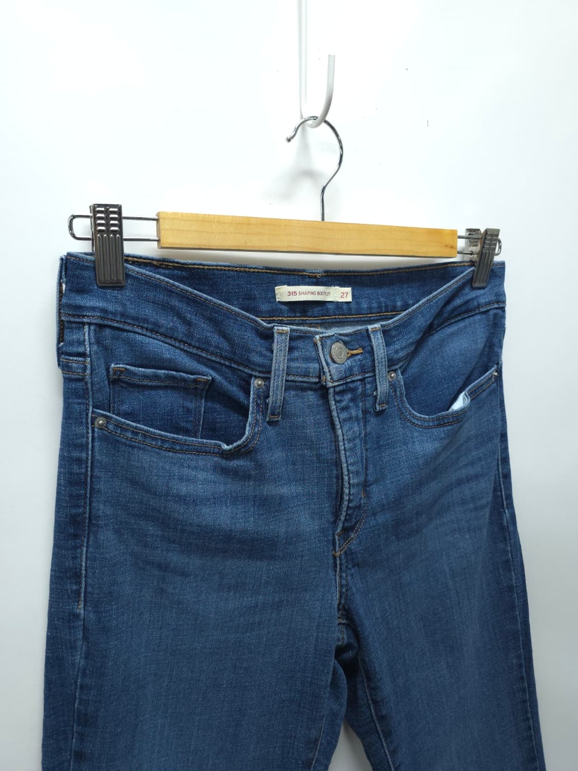 리바이스 315 쉐이핑 부츠컷 중청 데님 팬츠 27사이즈 상품이미지5