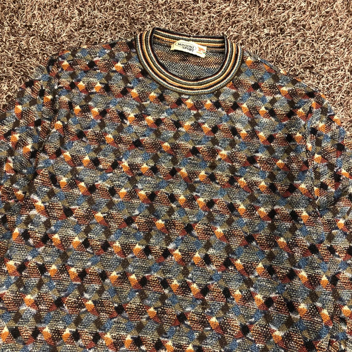 미쏘니 멀티컬러 울 패턴 니트  상품이미지3