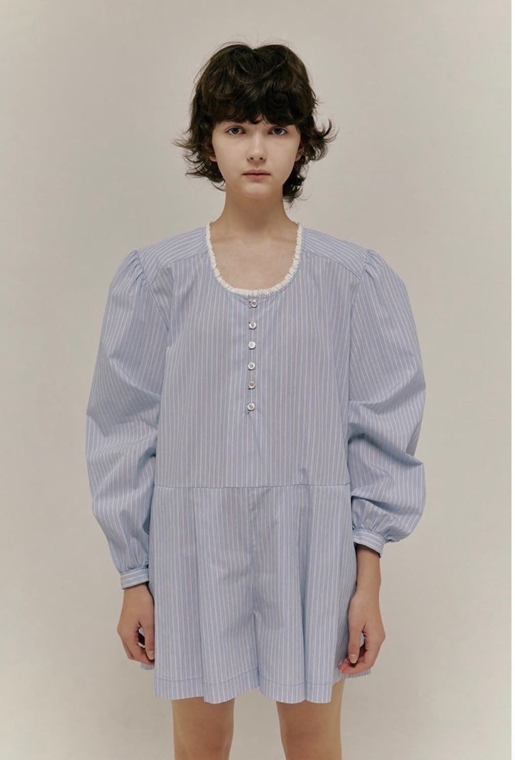 오버듀플레어 stripe lace jumpsuit 상품이미지6