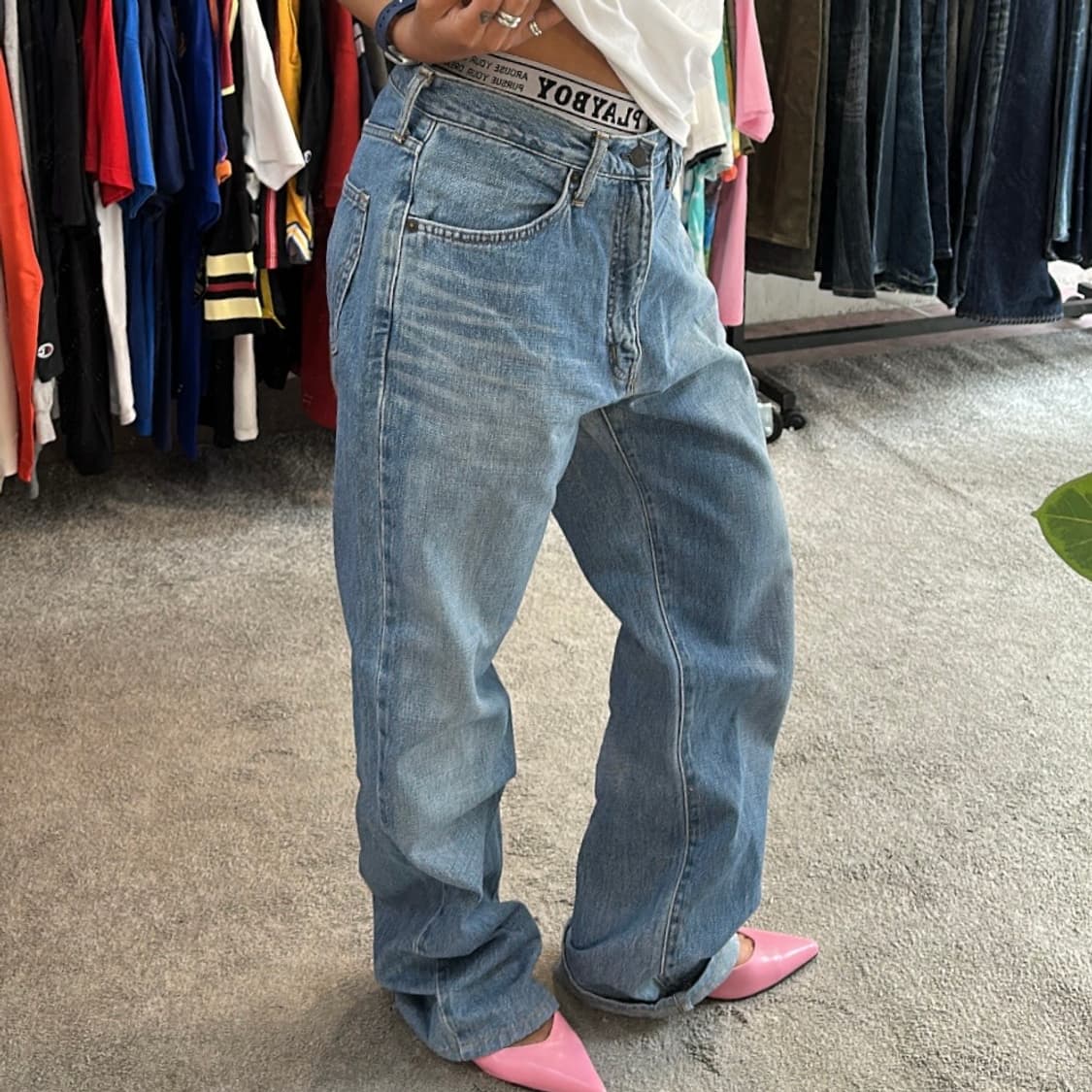 에드윈405 X-JEANS 루즈 스트레이트 데님 팬츠(32) 상품이미지1