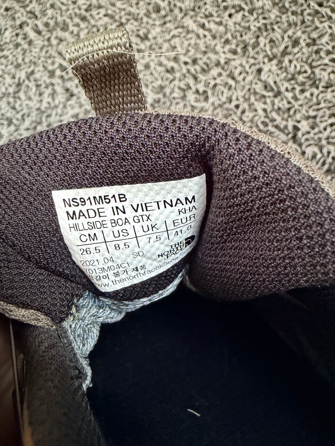 노스페이스 HILLSIDE BOA GTX 등산화 265 상품이미지6