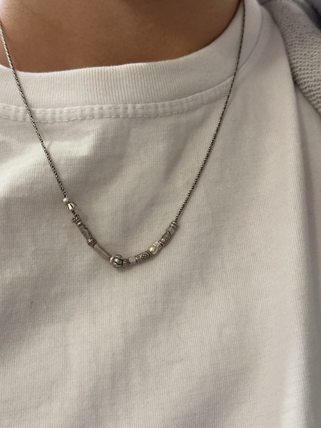 Musta karensilver mix Necklace 상품이미지4