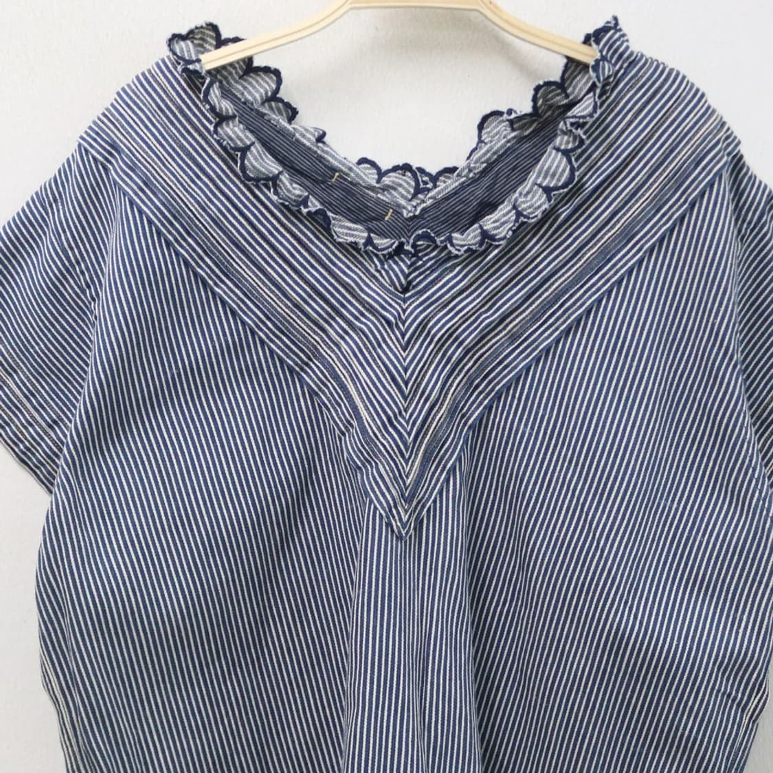 45RPM 데님 러플 블라우스 66218 상품이미지3