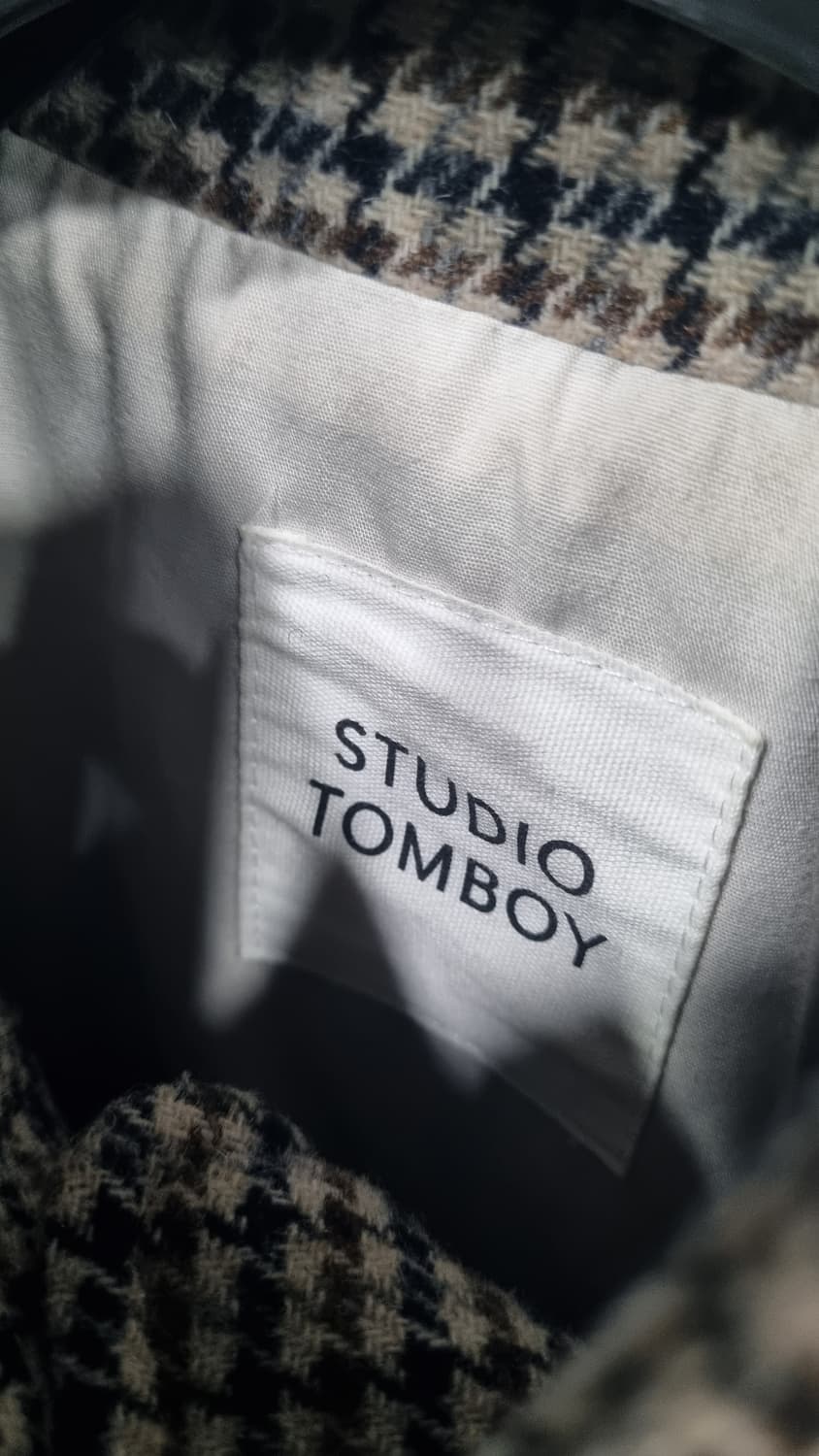 스튜디오 톰보이 레이디 오버사이즈(프리) 울체크코트 (사이즈 사진첨부) 상품이미지2