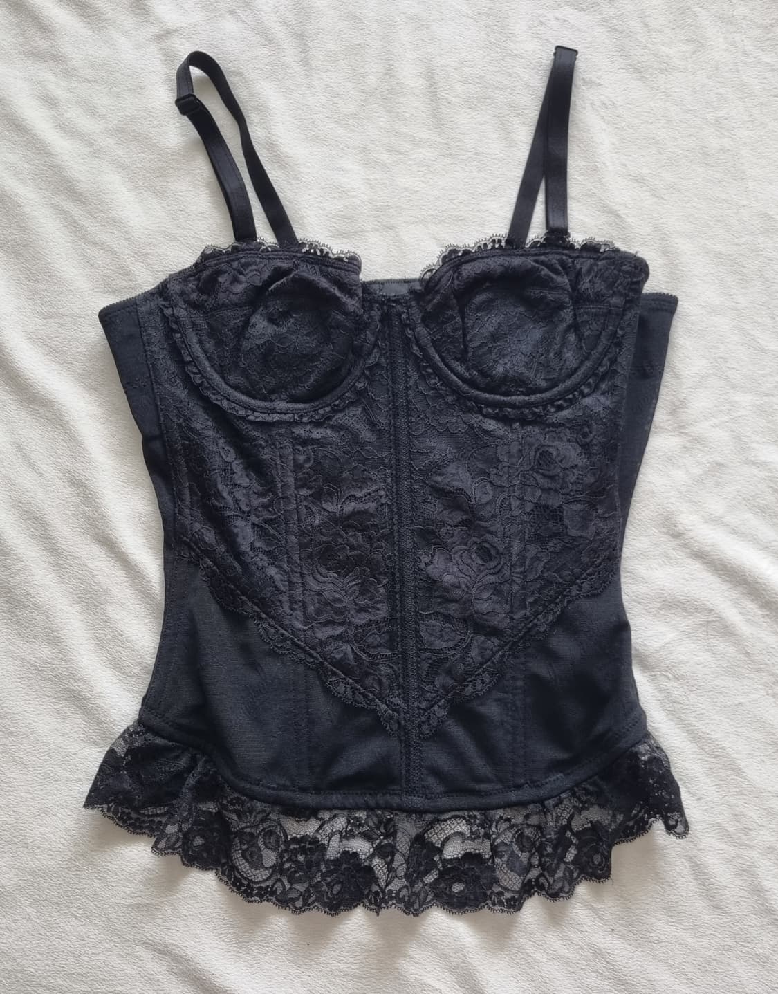 빈티지 공겜여주 긱시크 갸루 레이스 블랙 코르셋 상품이미지1