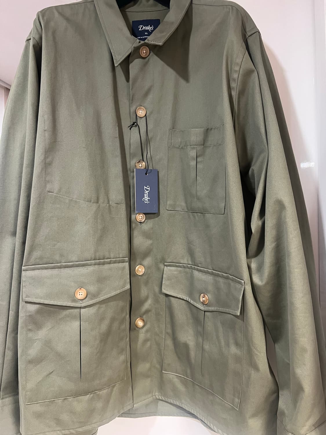 Drake's 드레익스 오버셔츠 자켓 (카키) 상품이미지1