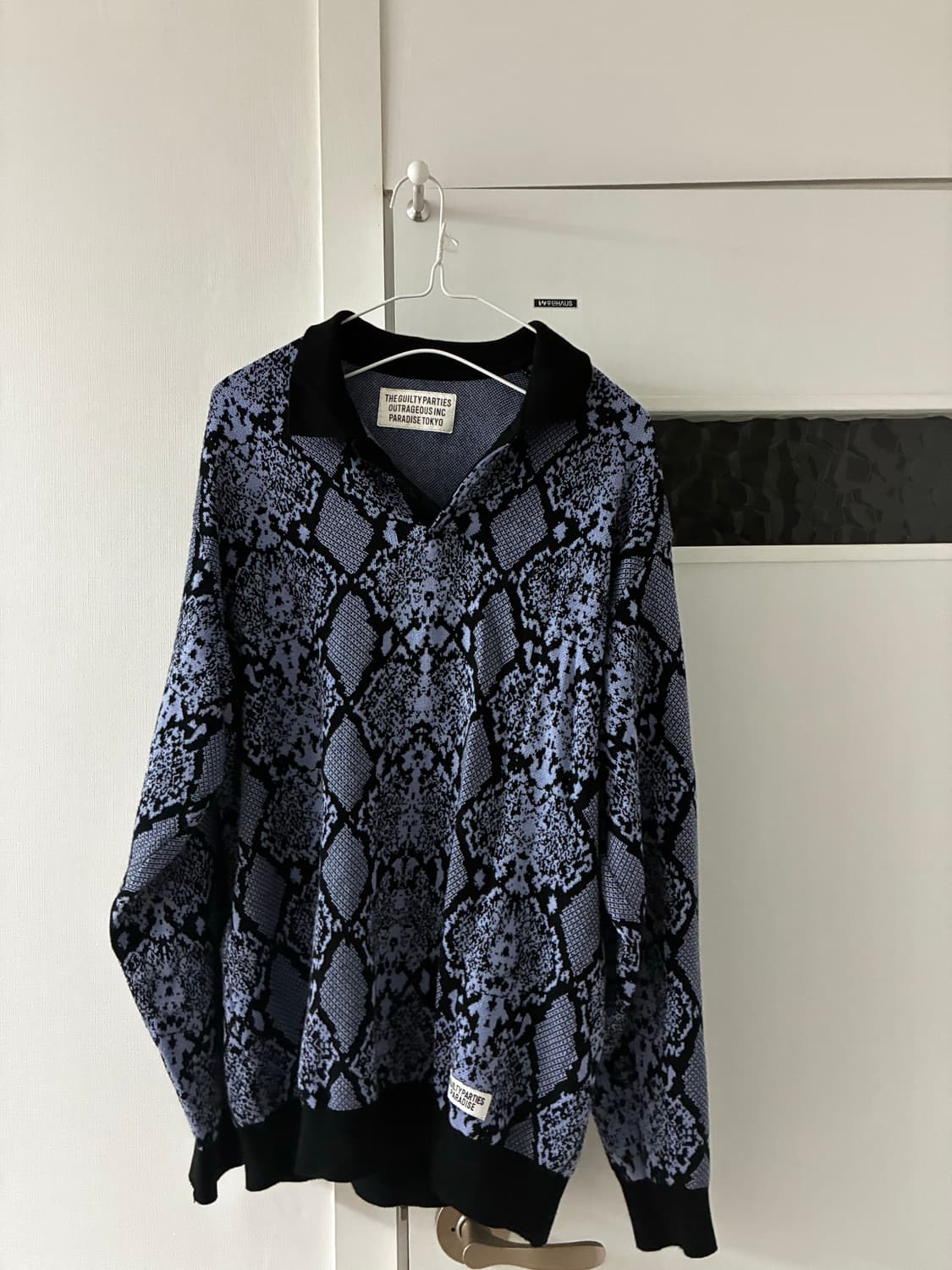 와코마리아 파이톤 폴로 니트 셔츠 M (100-105) 상품이미지1