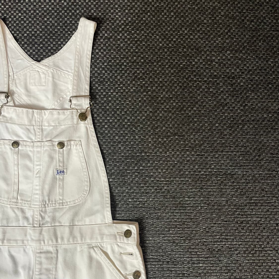 Lee 리 화이트 포켓 멜빵 스커트 M 상품이미지3