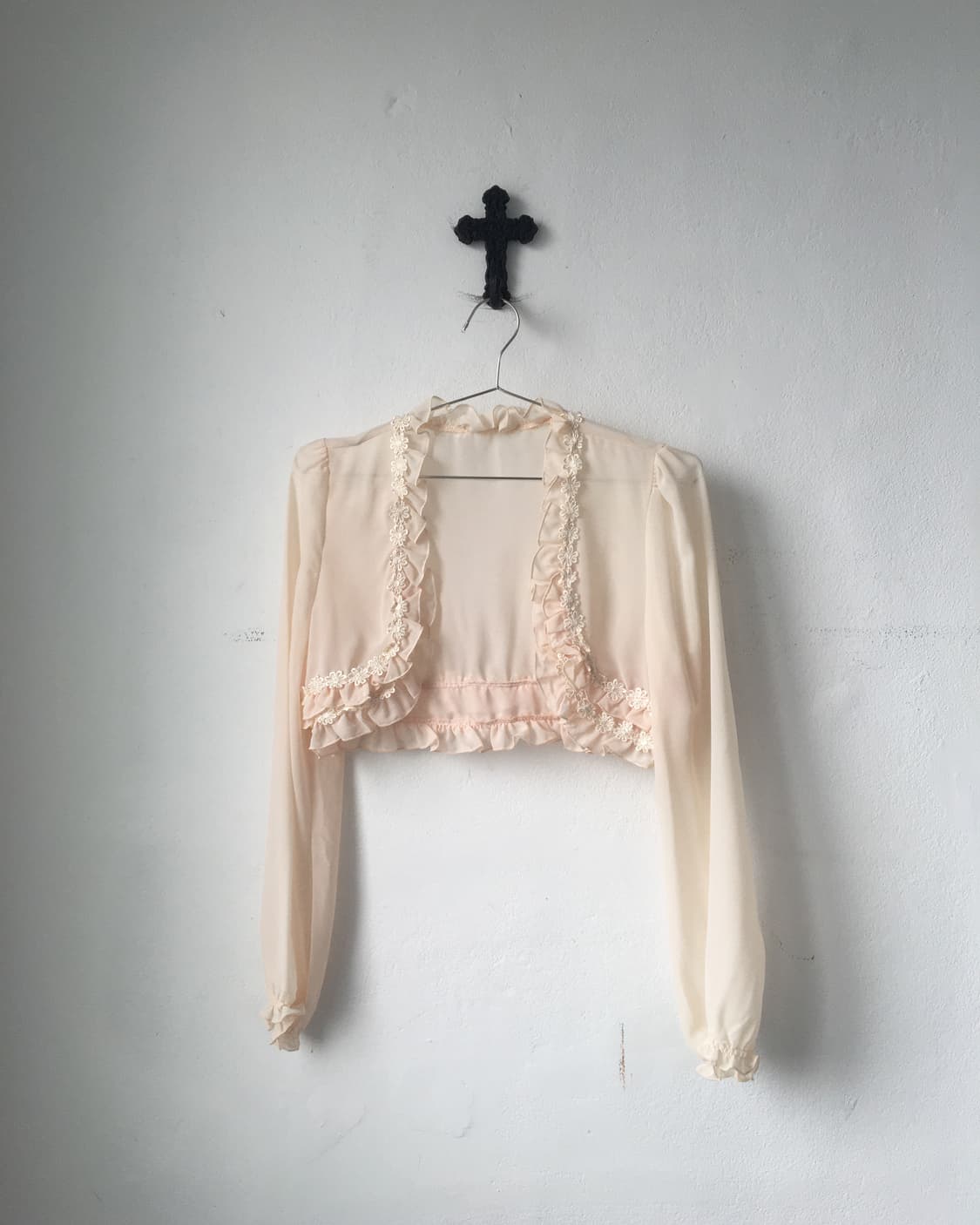 Frill point open cardigan 상품이미지2