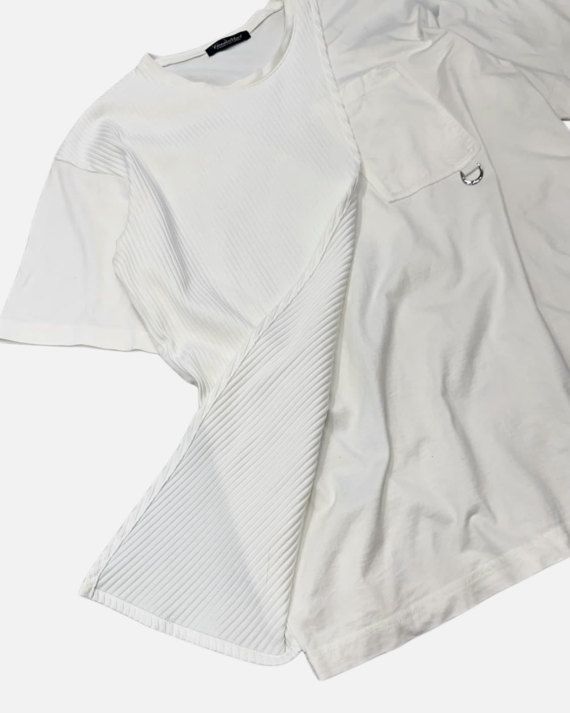 wrap ribbed layer pocket t-shirt 상품이미지3