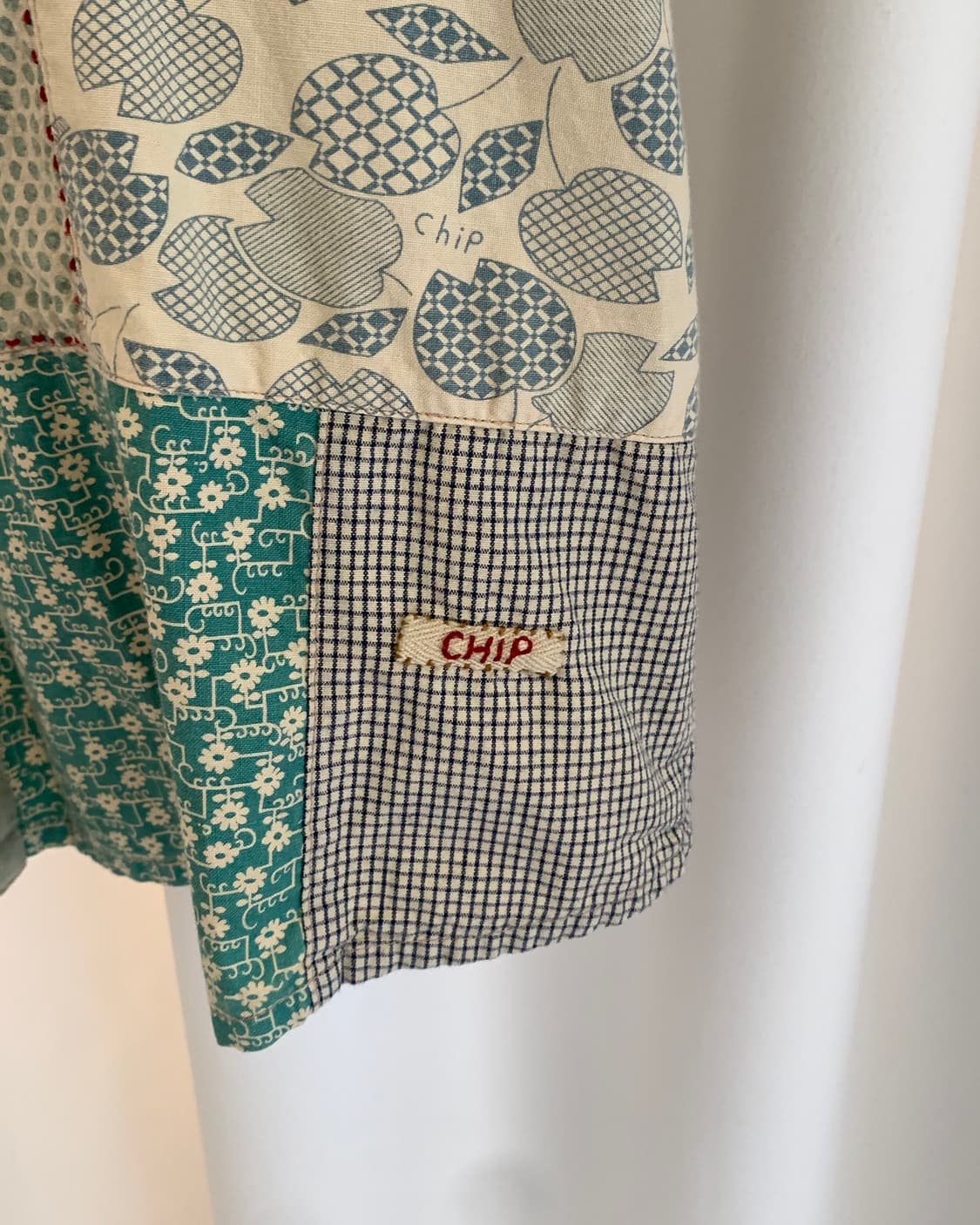 Mixed pattern long shirts dress 상품이미지6