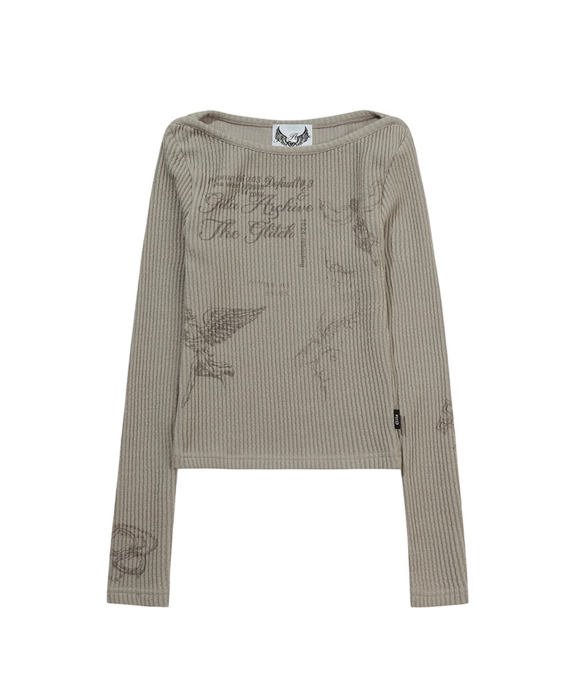 길라아카이브 타투 그래픽 니트 카키 상품이미지1