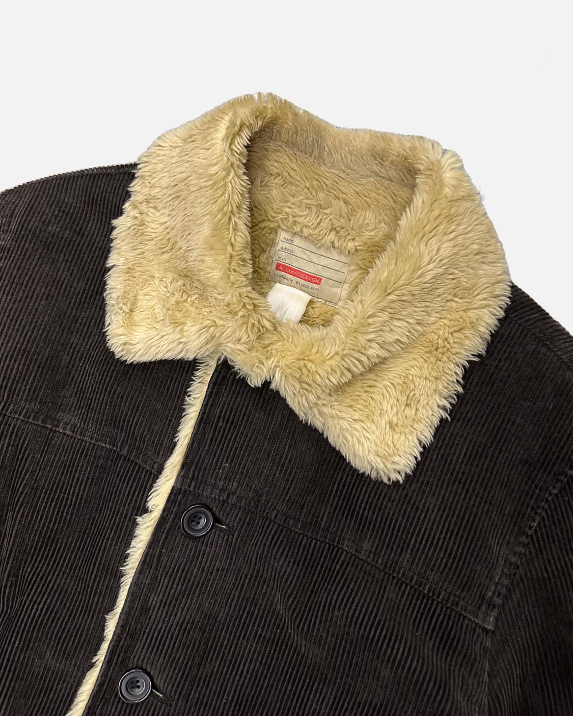 brown corduroy fur lining jacket 상품이미지2