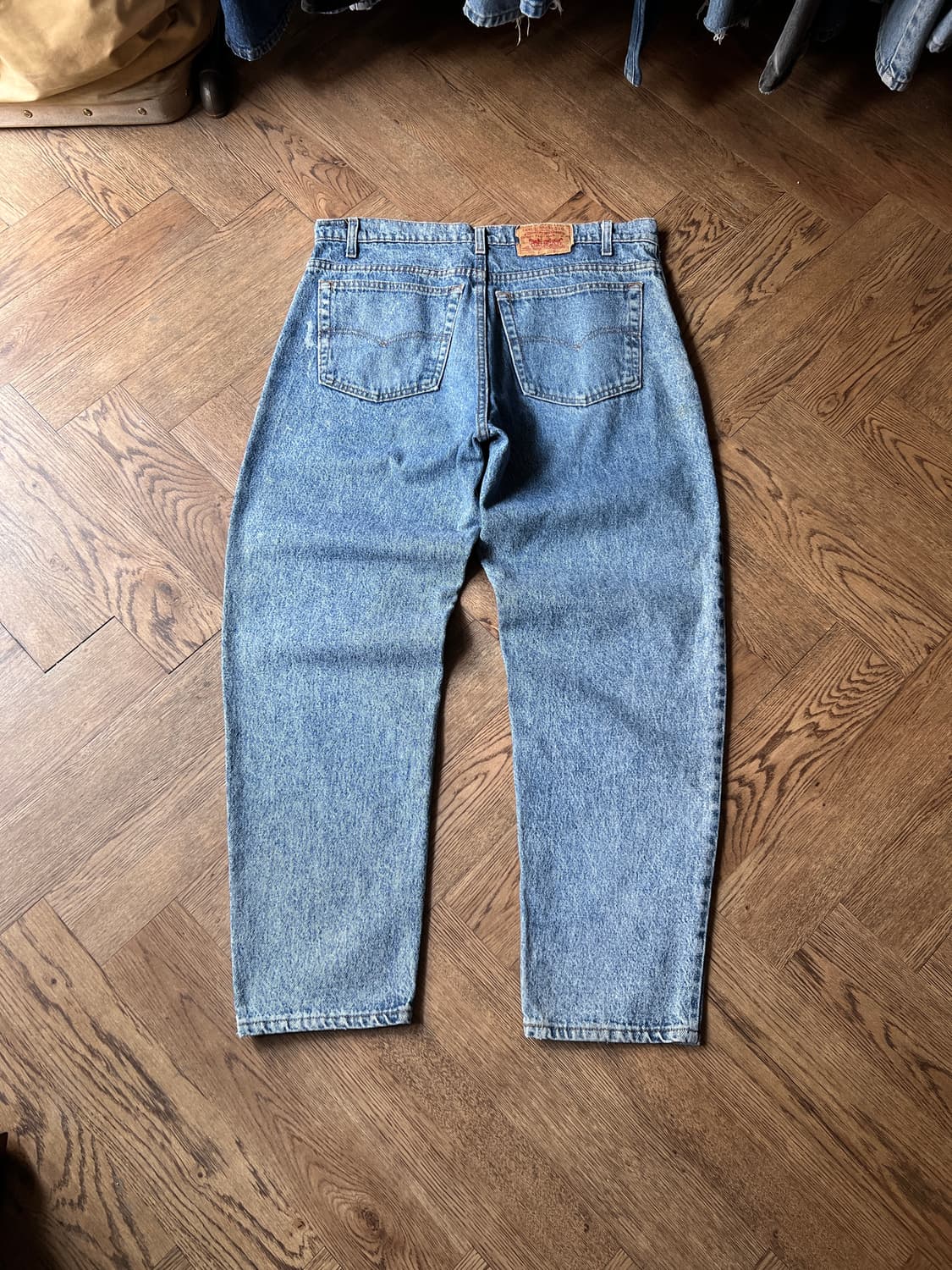 [38]90's 리바이스 USA Made 550 빈티지 워싱 데님 팬츠 상품이미지6