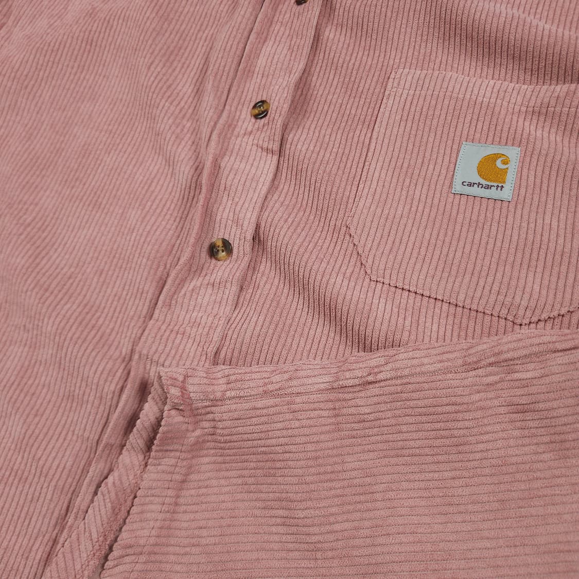 XL(105) 칼하트 리워크 코듀로이 8부 셔츠 핑크 상품이미지5