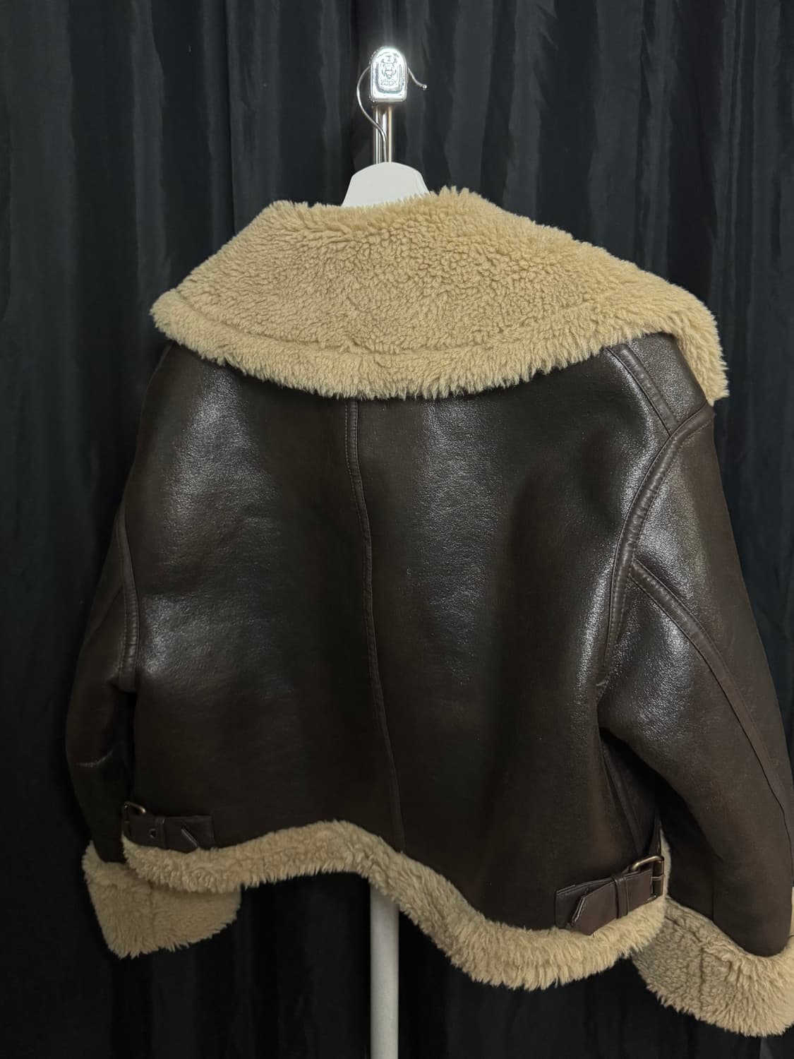 자라 더블페이스드 바이커 점퍼 ZW collection 자라무스탕 상품이미지5