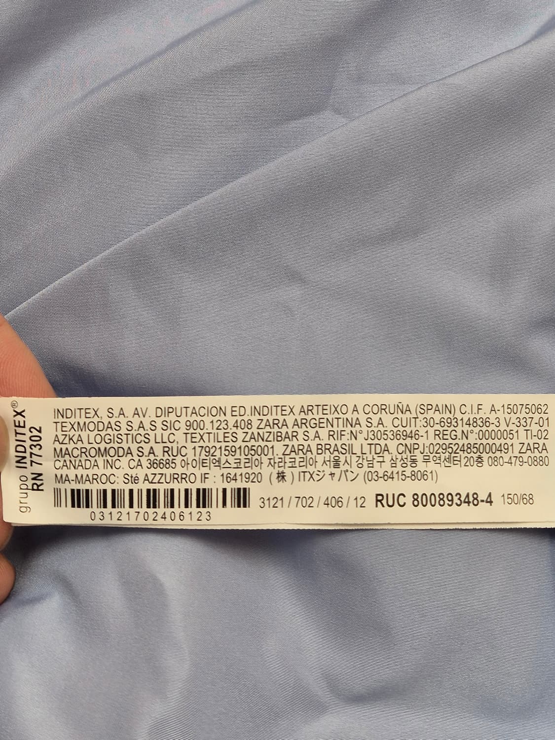 자라 여주니어 퀼팅 패딩 152cm입니다. 은은한 하늘색이라 어느 옷에도 상품이미지5