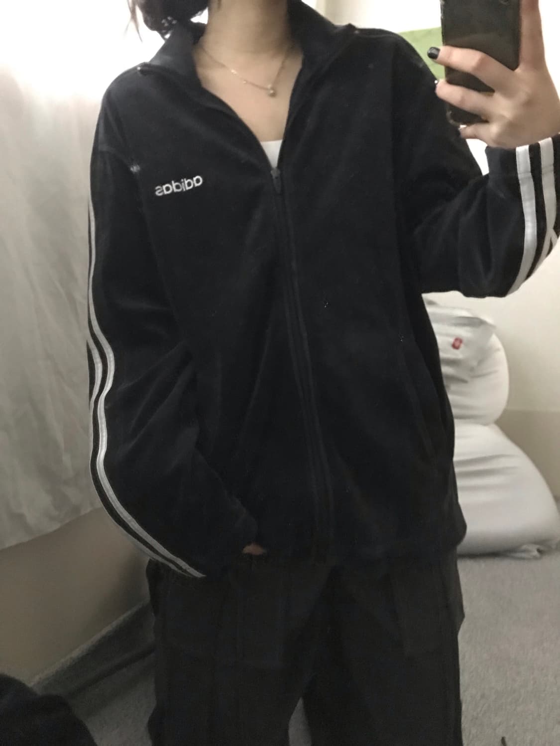 아디다스 블랙 00s 벨벳 트랙탑 상품이미지4