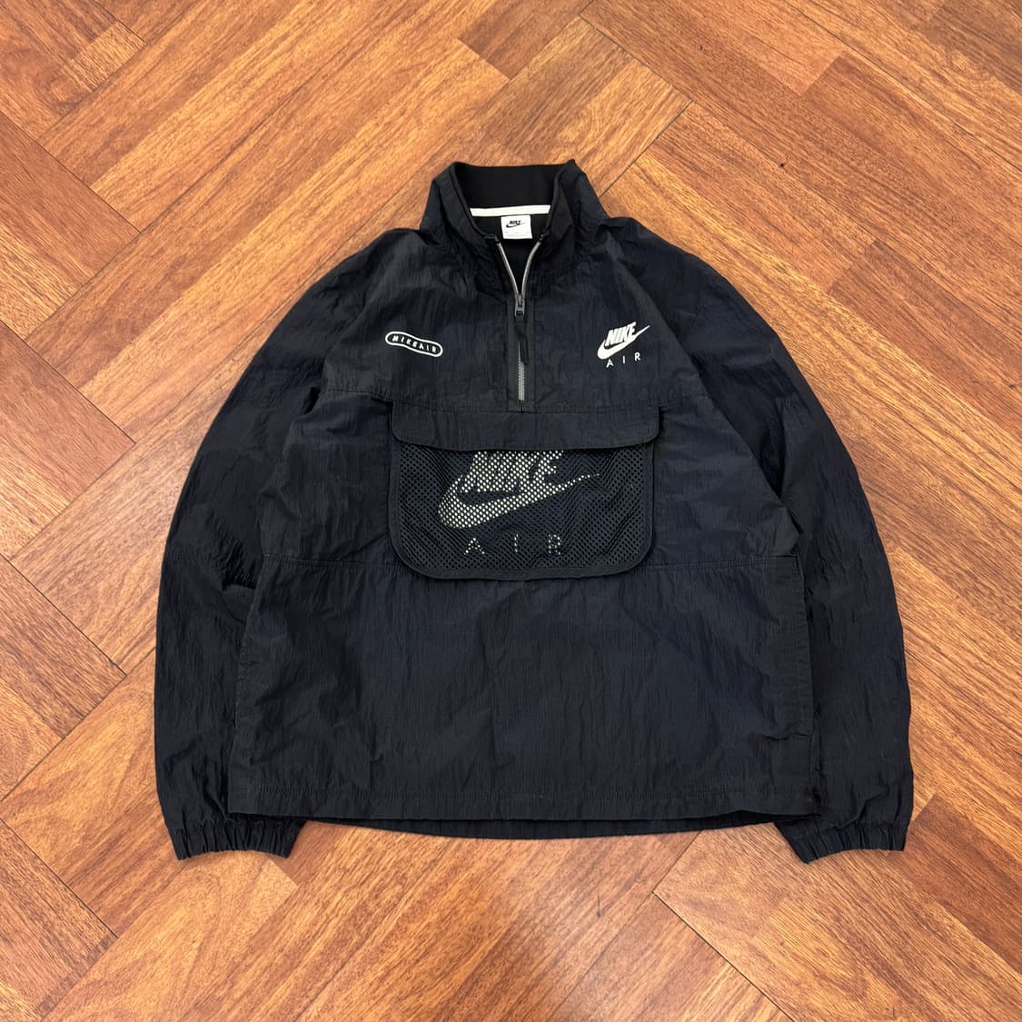XL 나이키 에어 우븐 라인드 블랙 아노락 재킷 상품이미지1