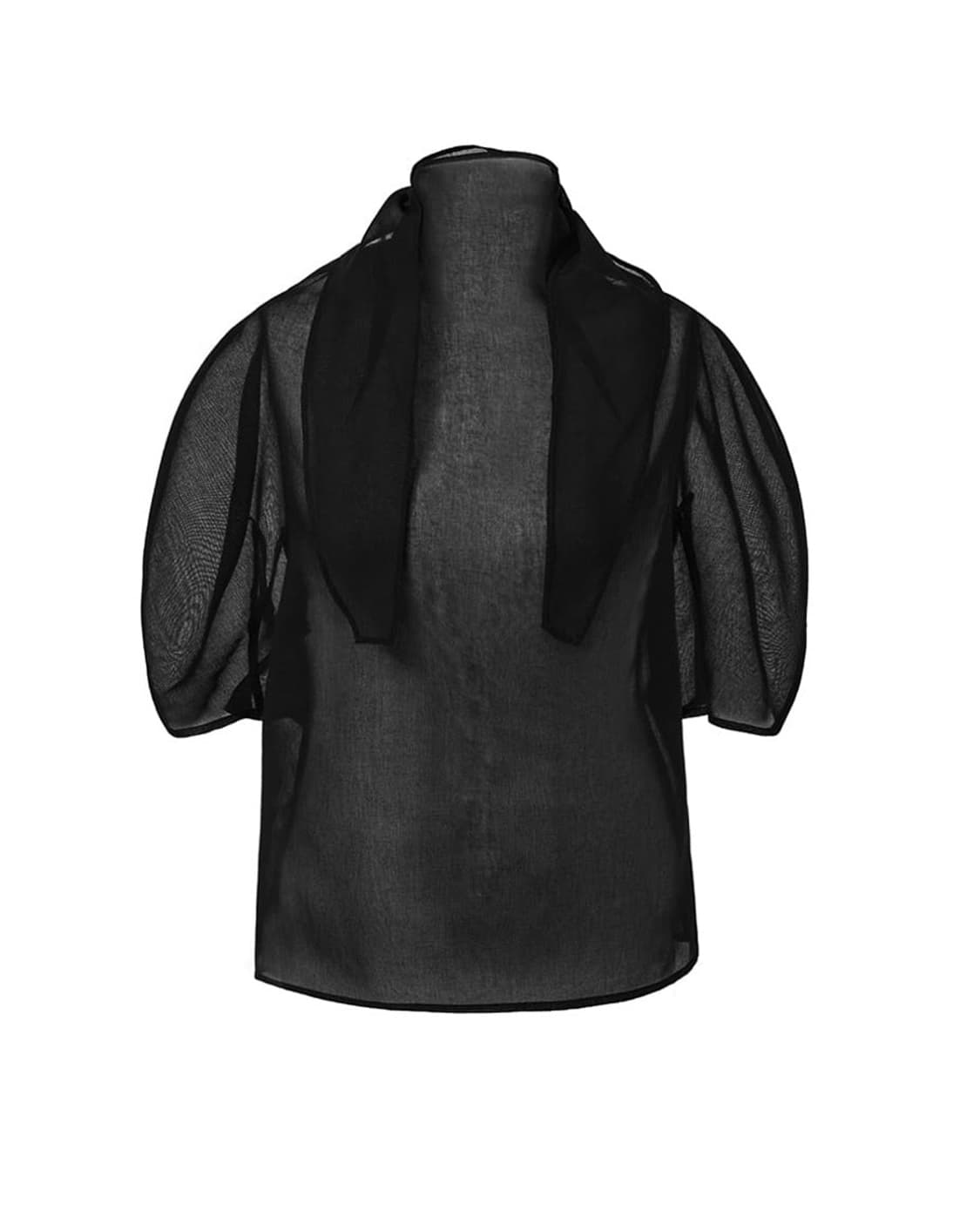 AMOMENTO / KNOTTED COLLAR TOP BK 상품이미지2