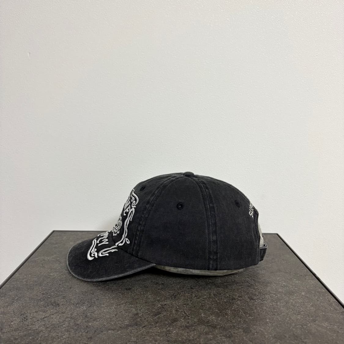 (OS) 슈프림 6패널 볼캡 모자 잭다니엘 워시드 블랙 상품이미지2