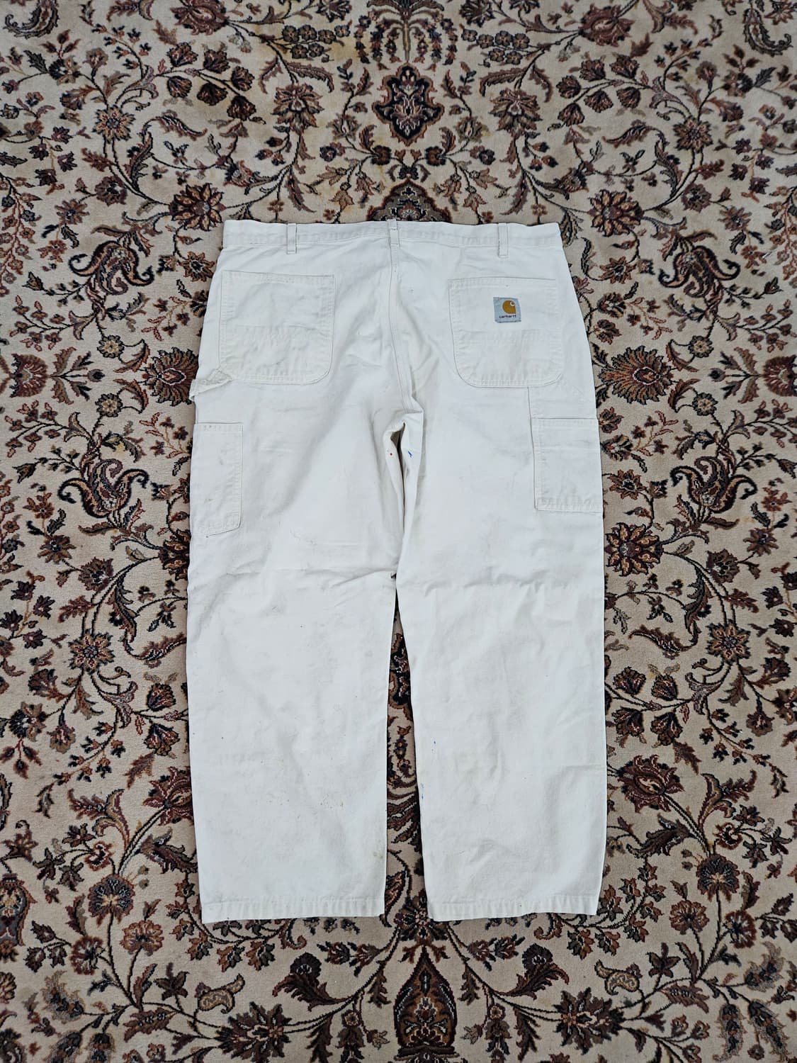 칼하트 더블니 팬츠 페인팅 데미지 크림 40x30 상품이미지4