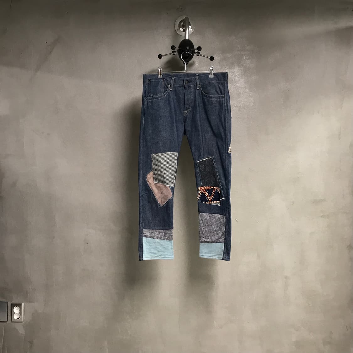 준야와타나베 패치워크 데님 팬츠 S 상품이미지1