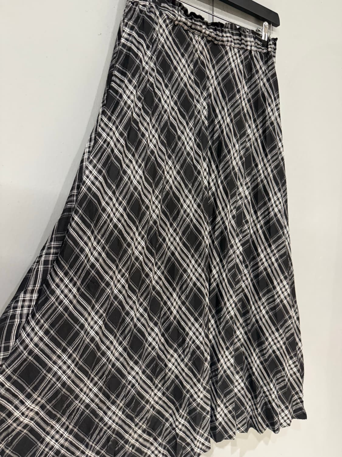 check pattern pleats detail long sk 상품이미지7