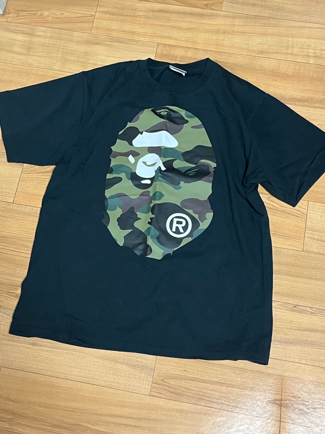 베이프 빅 헤드 카모 반팔 m 블랙 상품이미지1