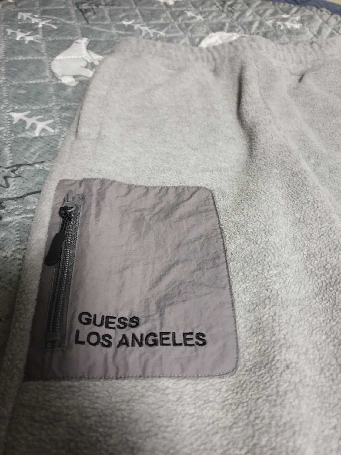 게스 기모 플리스 조거팬츠 그레이 (S) 상품이미지2