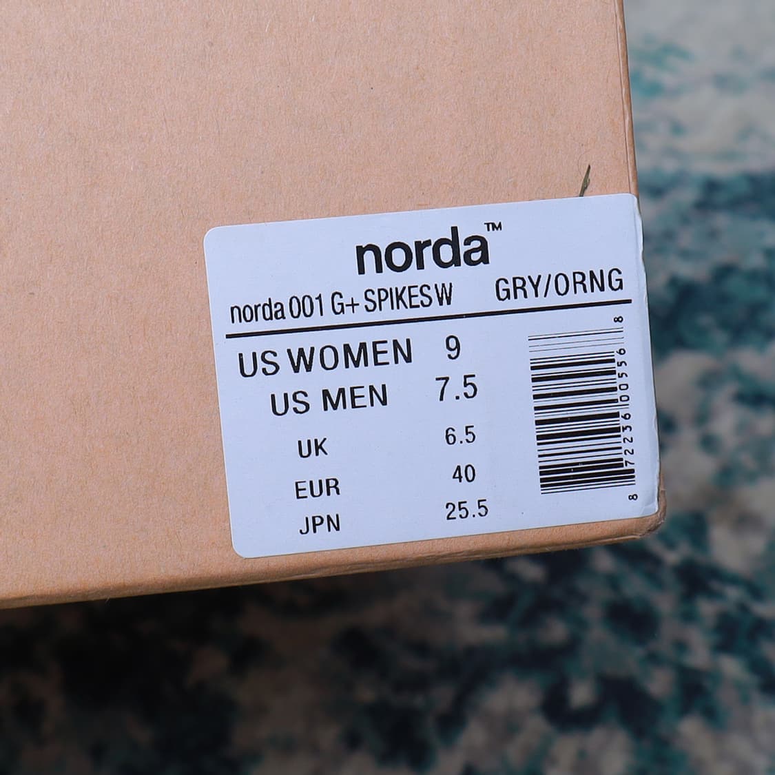 Norda 노다 001 G+ 스파이크 그레이 오렌지 255 새상품 상품이미지8