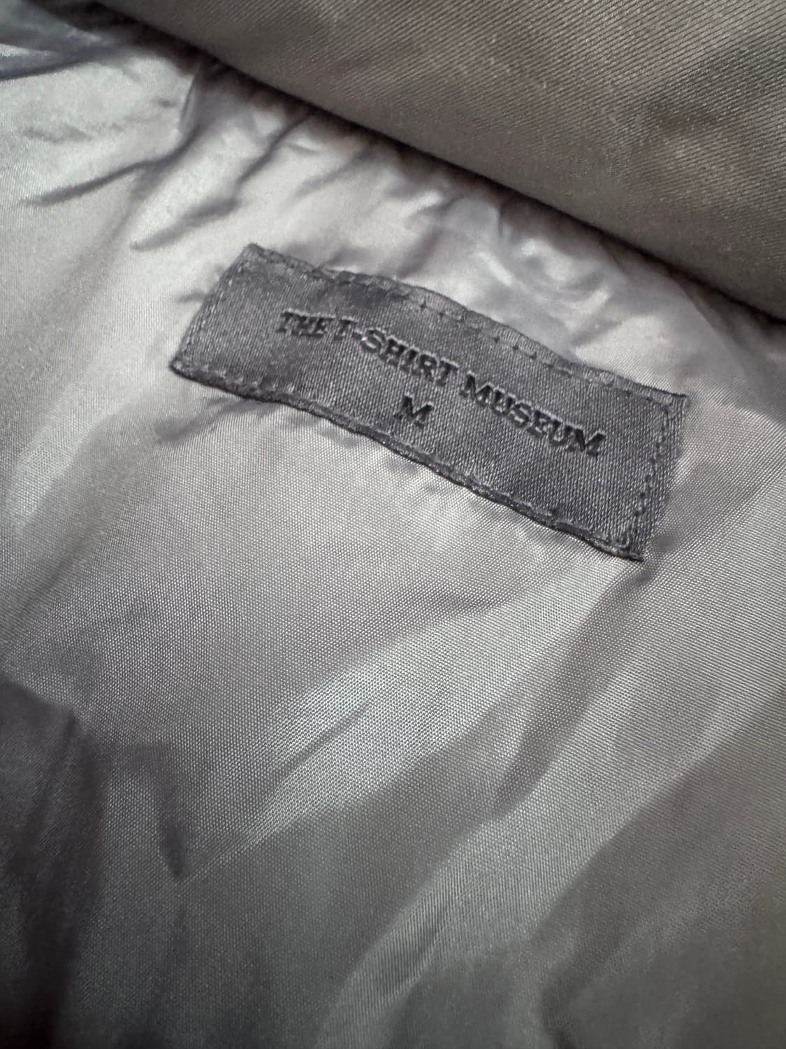 남녀공용!! 더티셔츠뮤지엄 덕 다운 푸퍼 숏 패딩 M 빈티지 그레이 상품이미지3