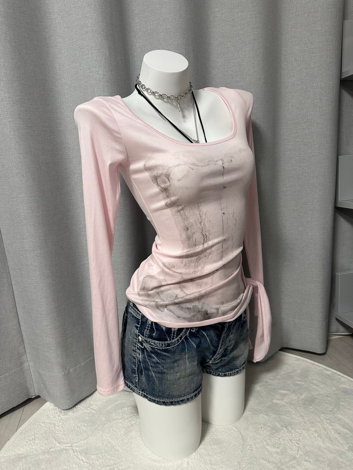 연핑크 페어리 무드 롱슬리브 상품이미지2