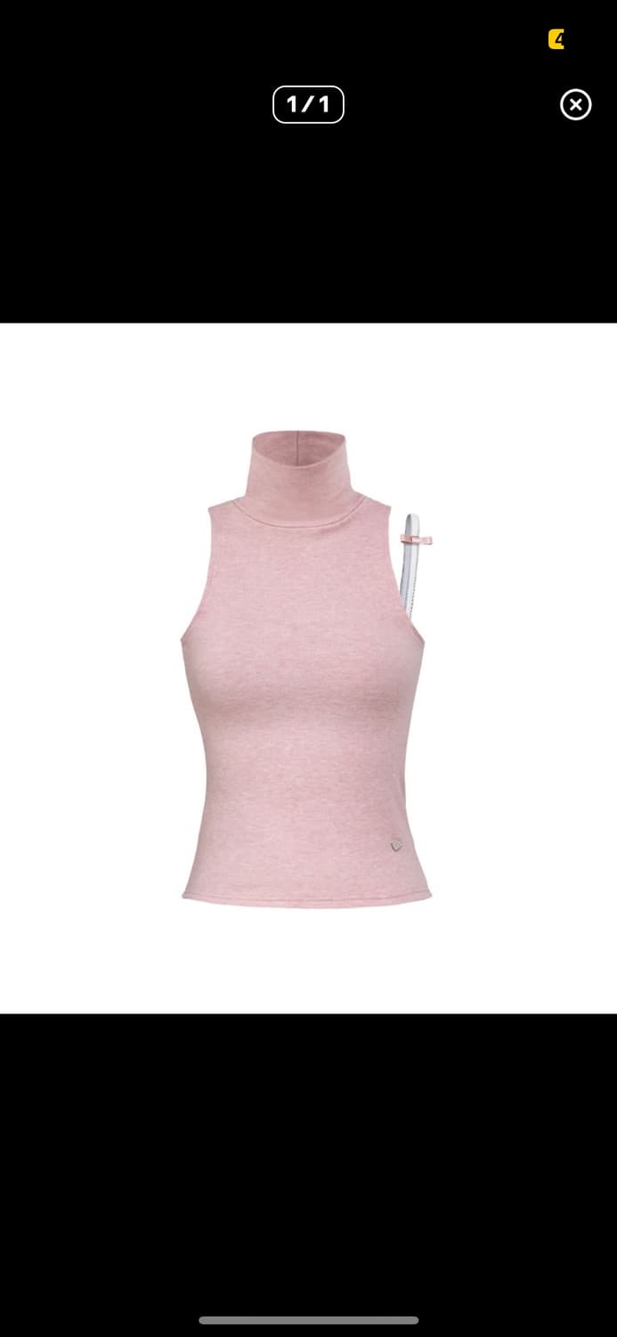 포어링 핑크 리본 니트 상품이미지1