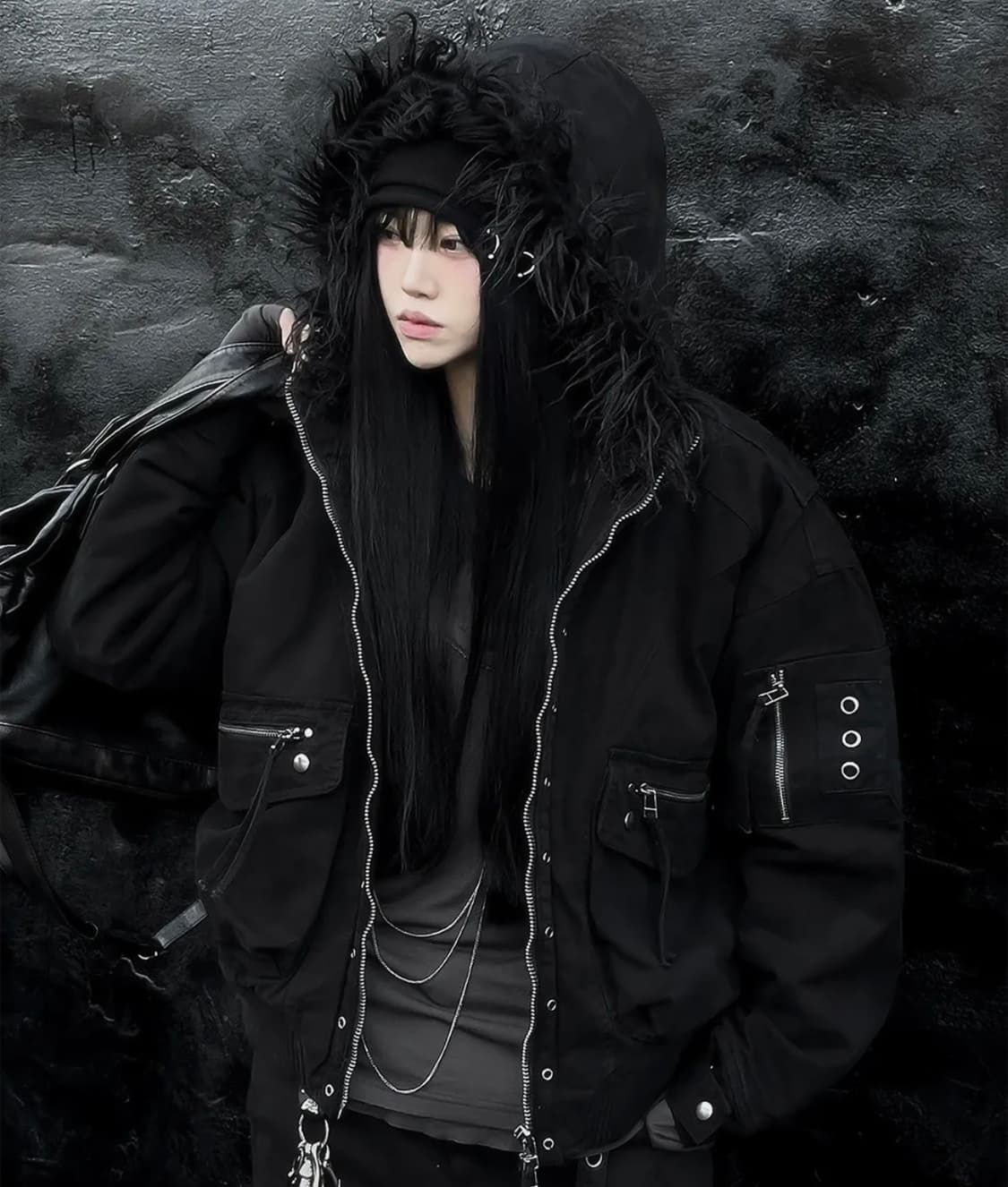 세인트페인 퍼 트리밍 코튼 점퍼 자켓 상품이미지2