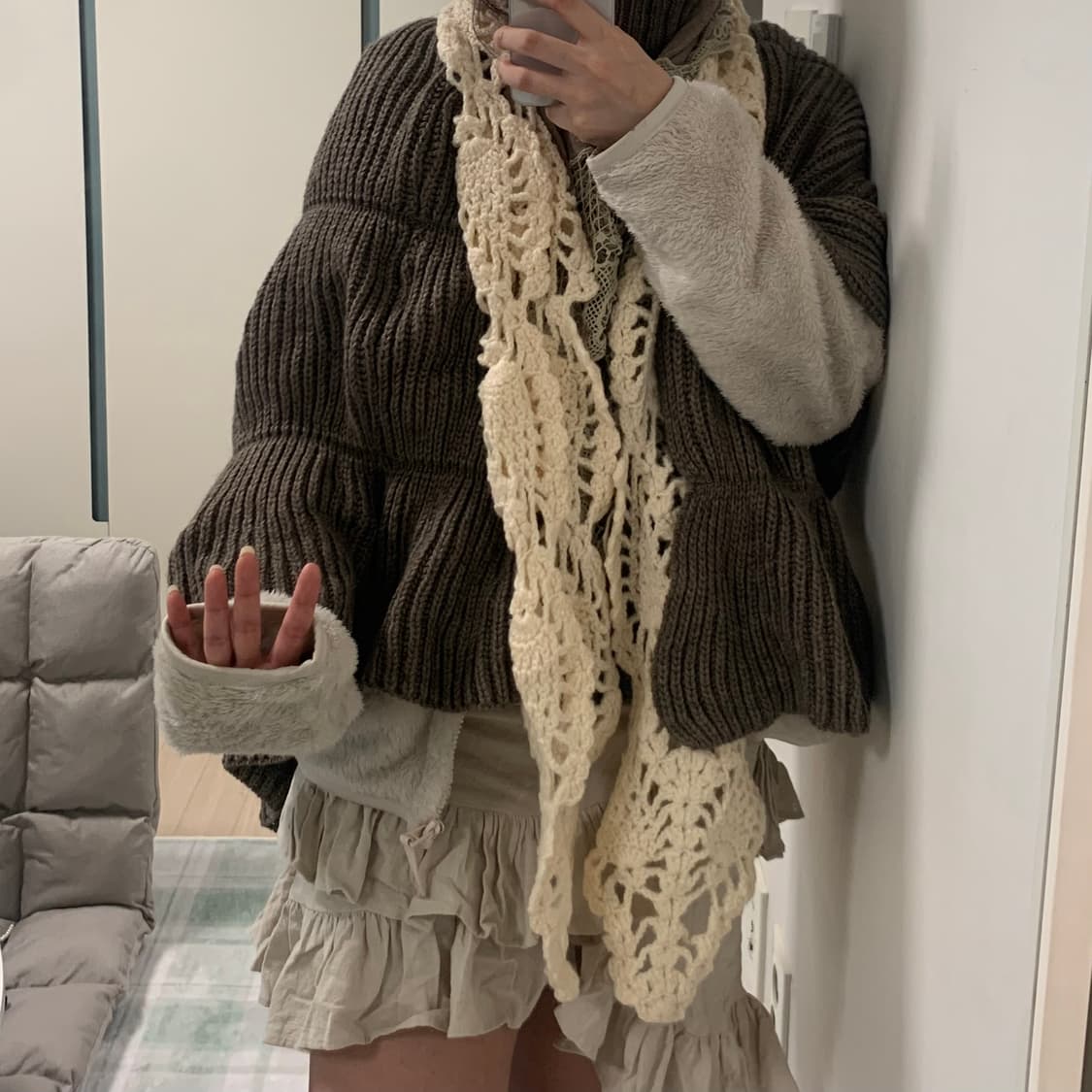 빈티지 카키/브라운 그런지페어리 코디세트 상품이미지2