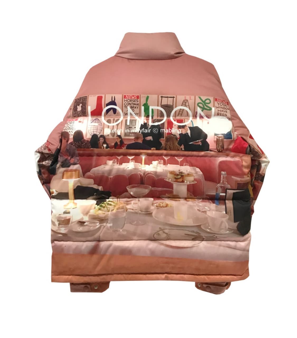 런던 나염 다운 푸퍼 상품이미지2