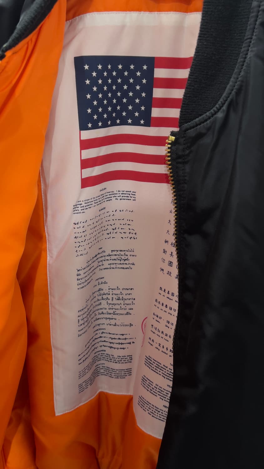 MA-1 레귤러 블러드칫 Black M 상품이미지5