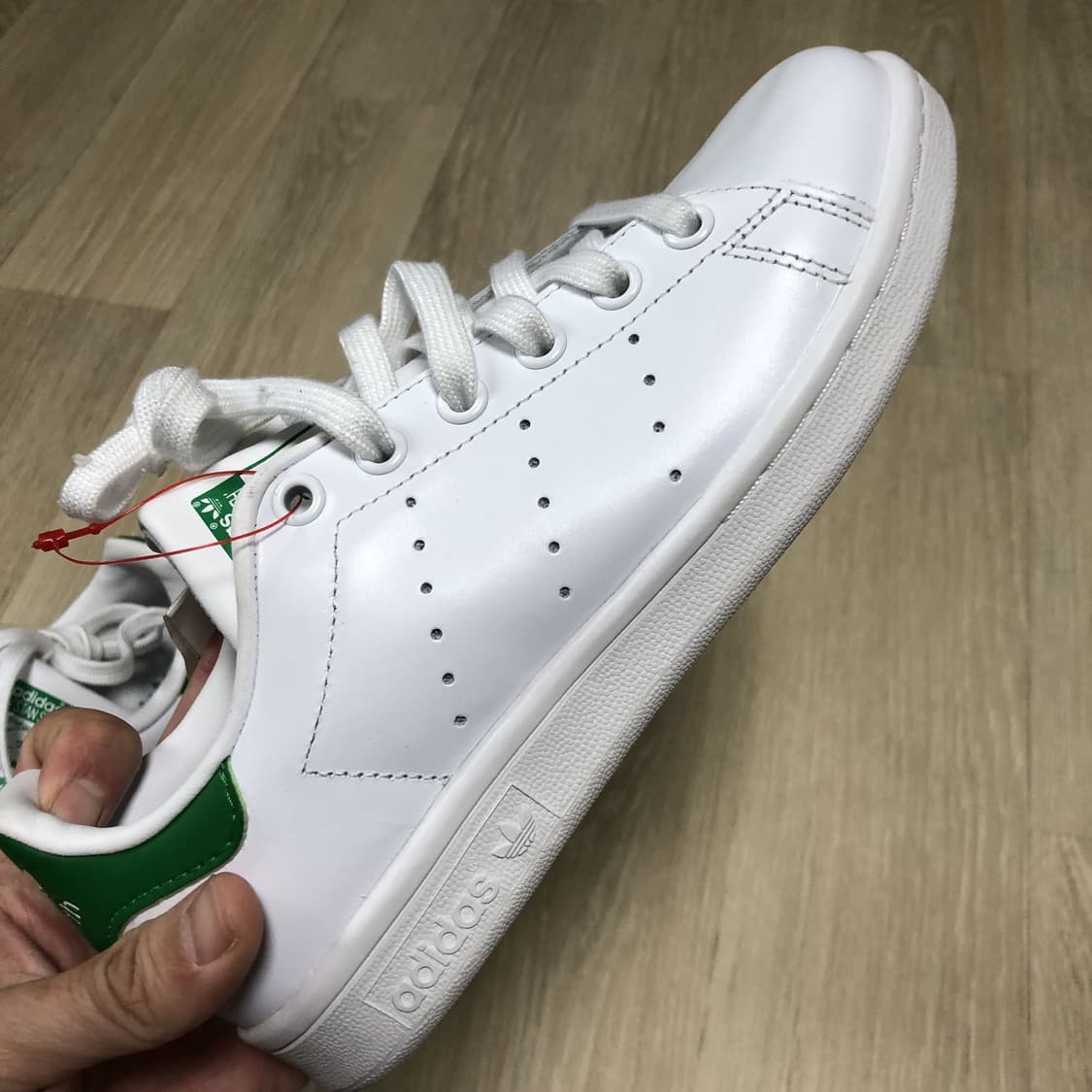 (220) 새상품 아디다스 adidas 스탠스미스 화이트 리얼레더 상품이미지8