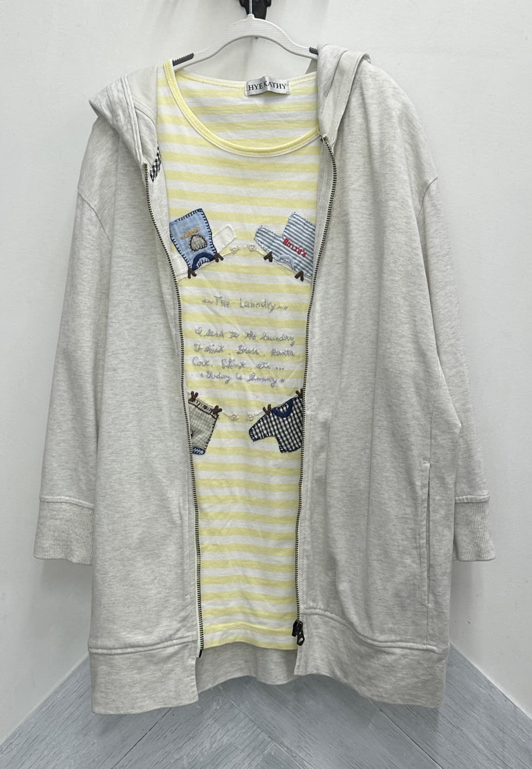 ⭐️하구미의 패치워크 코디세트⭐️ 반팔티셔츠 후드집업 모리걸 그런지  상품이미지4