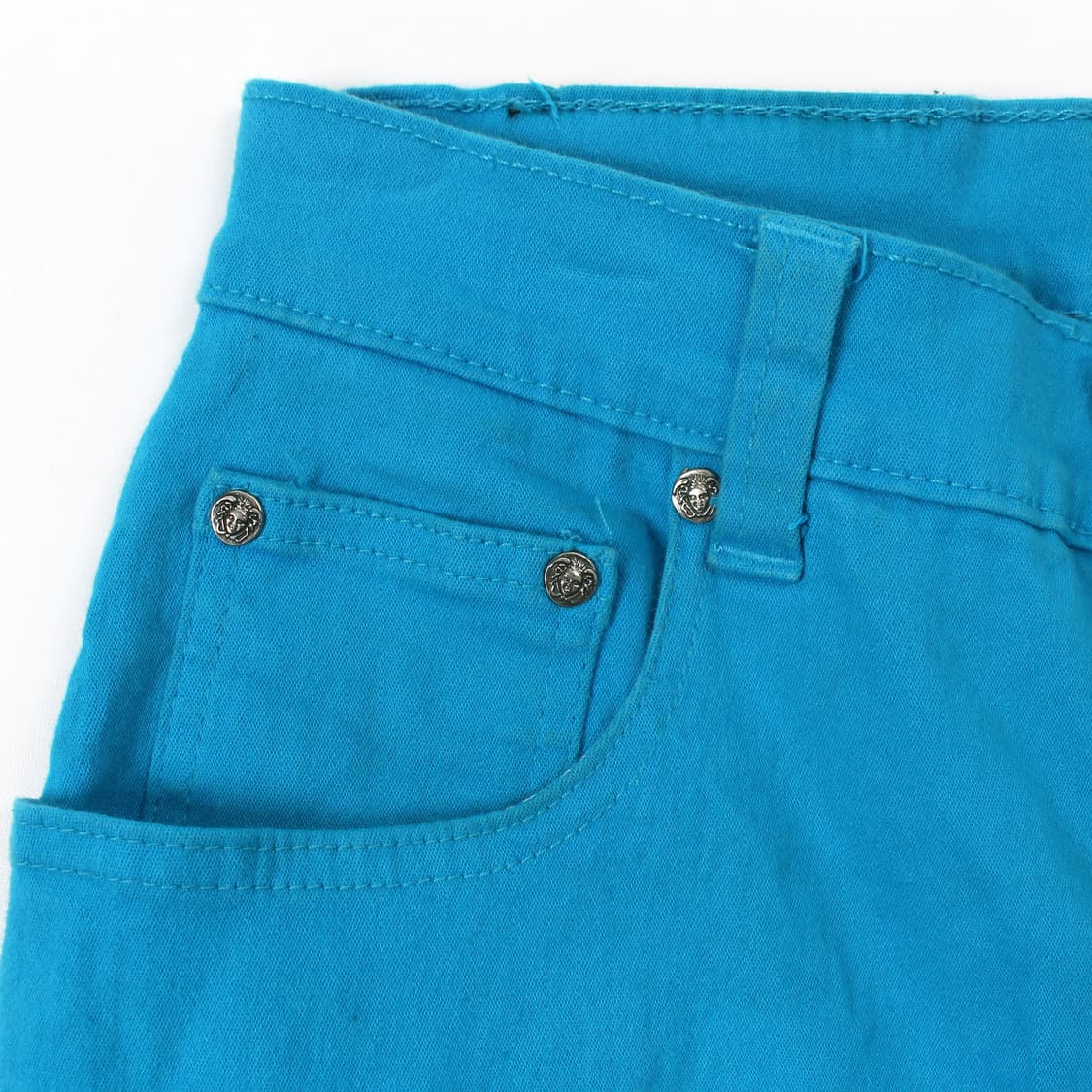 베르사체 VERSACE 빈티지 블루 데님 5부 반바지 상품이미지4