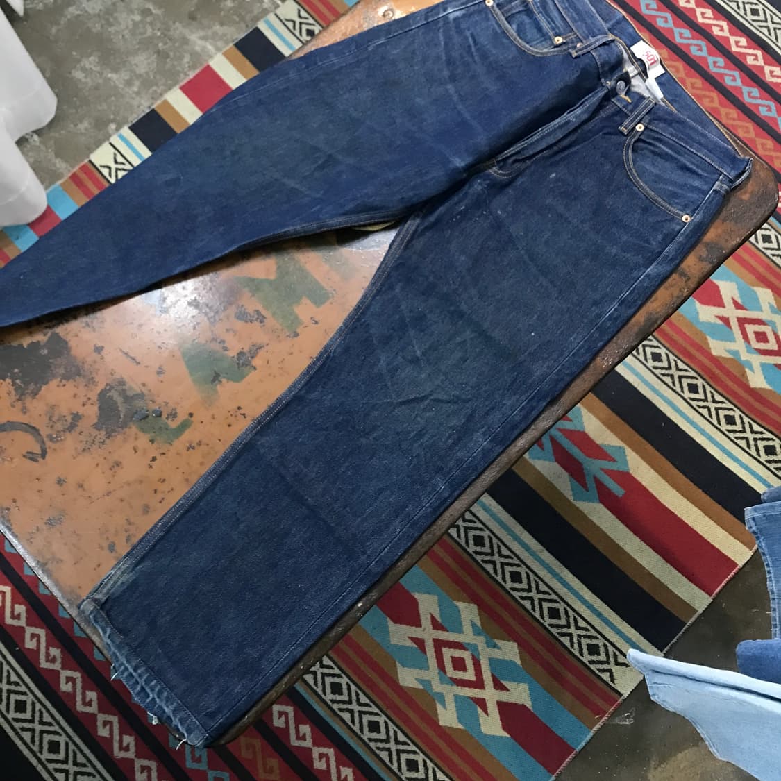 리바이스 501 진청 데님 팬츠 허리 30 31  사이즈 상품이미지4