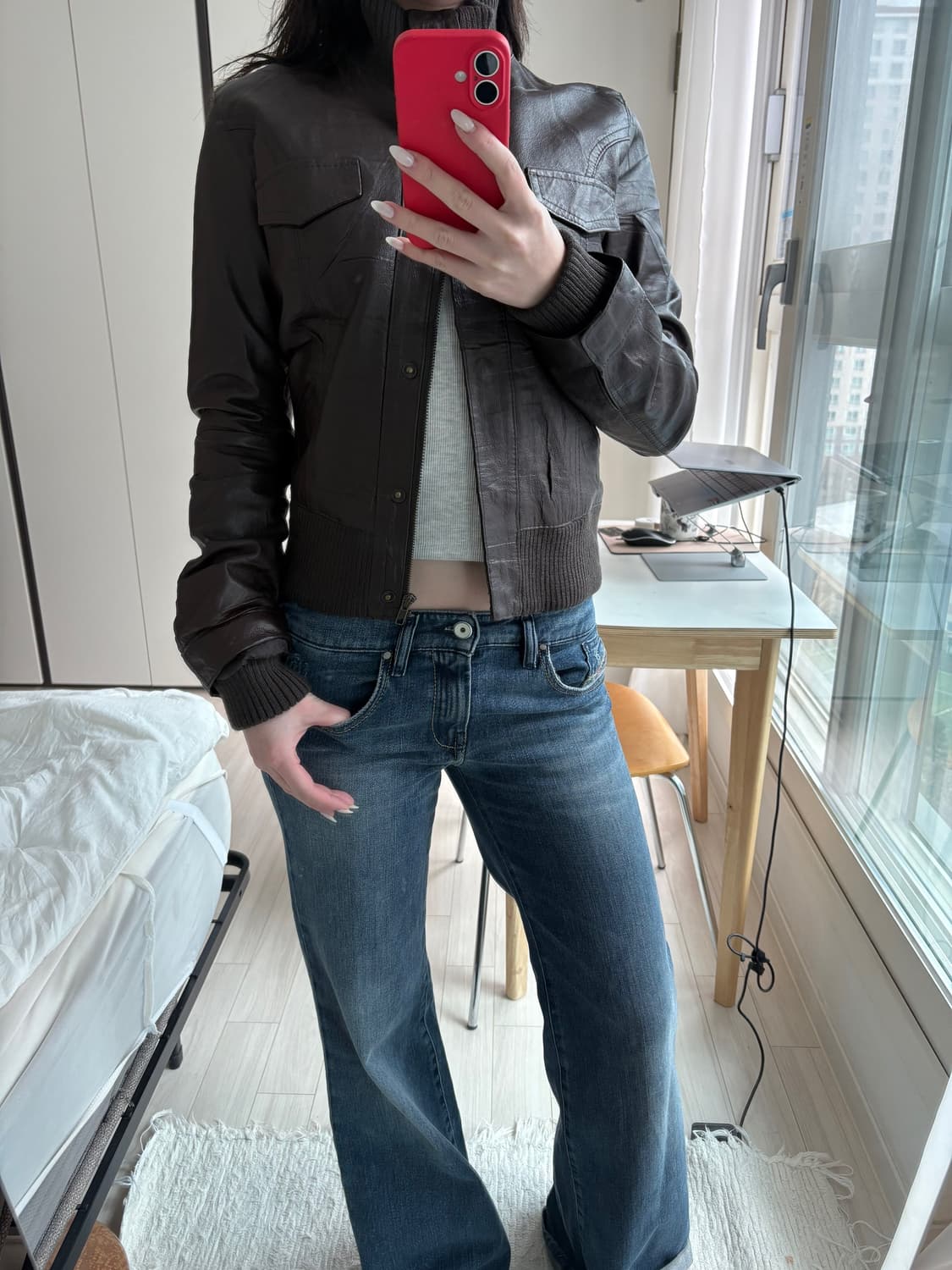 Vintage Mood Leather Jacket 상품이미지2