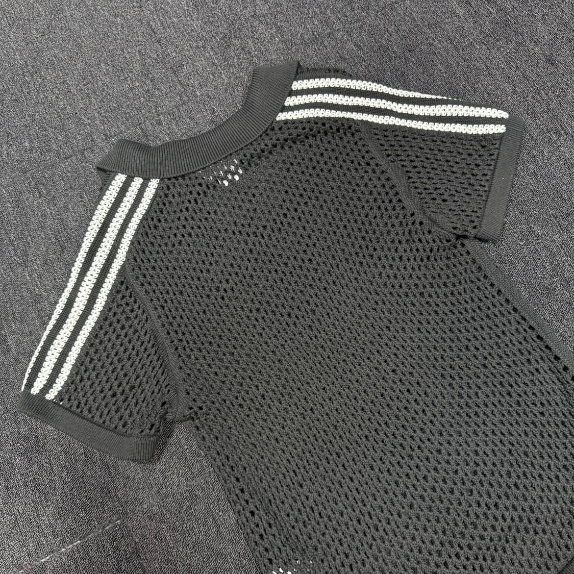 아디다스 x 클랏 크로셰 폴로 카본 니트 탑 상품이미지7