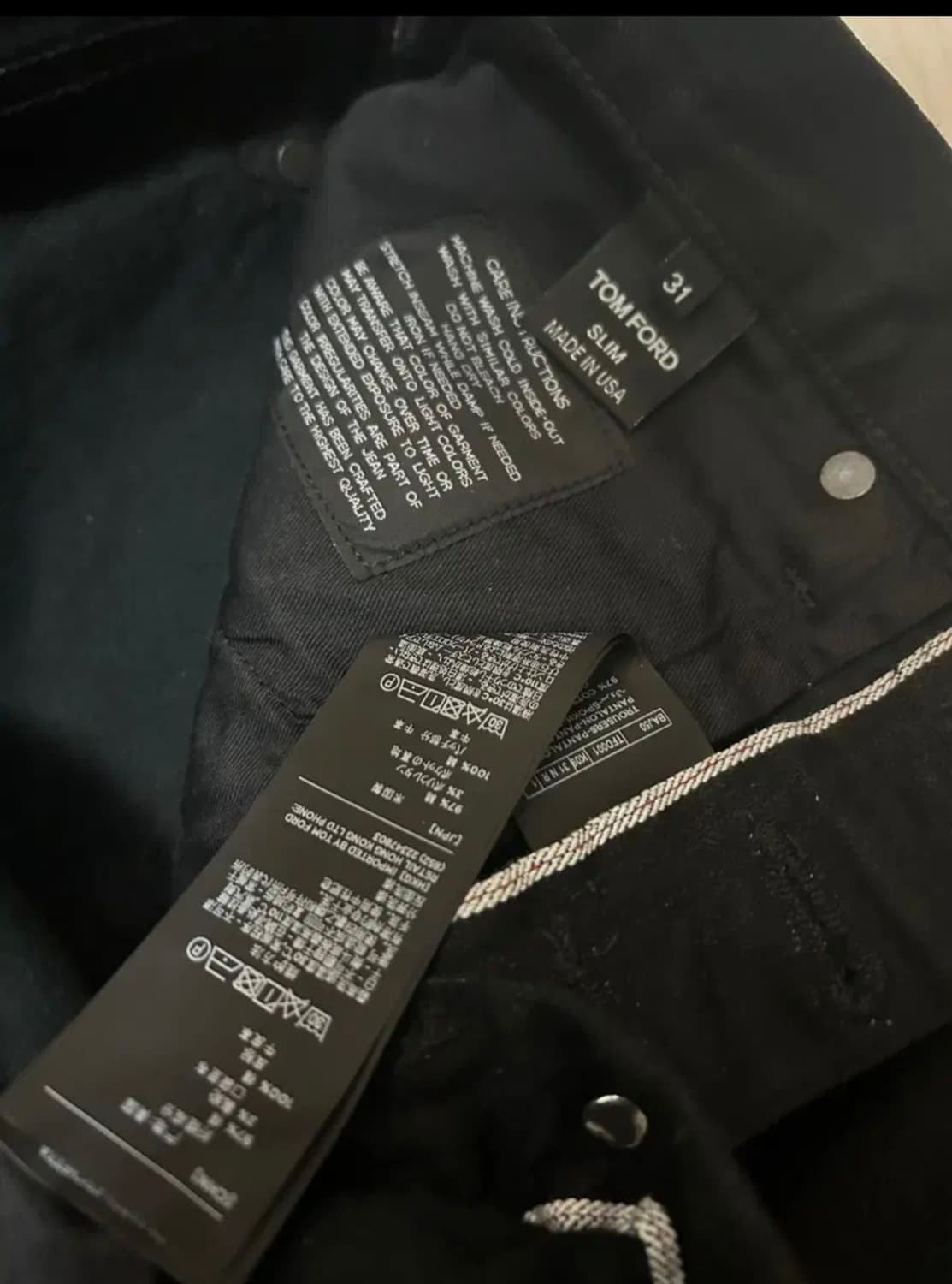 (새상품)톰포드 슬림 스트레이트 블랙진 데님 31사이즈 상품이미지2